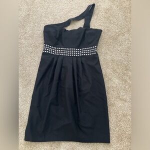 City Triangles Black‎ One Shoulder Rhinestone Cocktail Dress Size 11